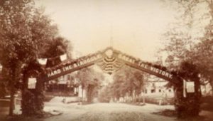 Arch across street