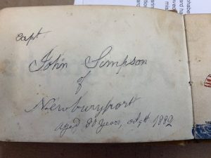 Carl S Johnson Autograph Book - Custom House Maritime Museum, Newburyport
