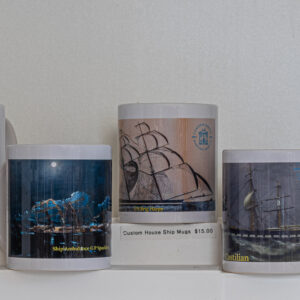 Custom Mugs featuring oil paintings of the Custom House