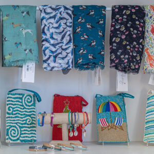 Scarves, Beaded Bags & Crown Bracelets